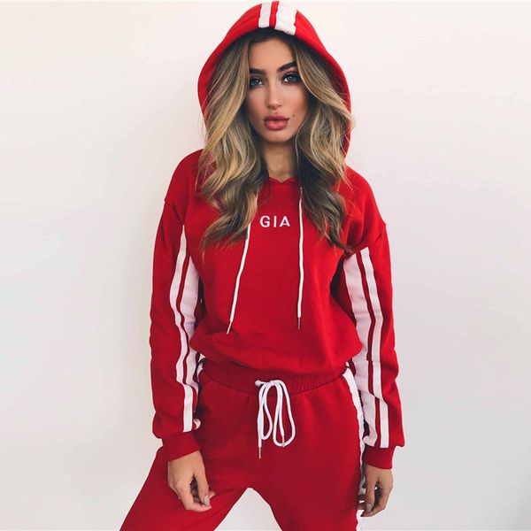 autumn 2 piece set women side stripe tracksuit sportswear casual white haren pants hooded cropped sweatshirt hoodie, Gray
autumn 2 piece set women side stripe tracksuit sportswear casual white haren pants hooded cropped sweatshirt hoodie, Gray