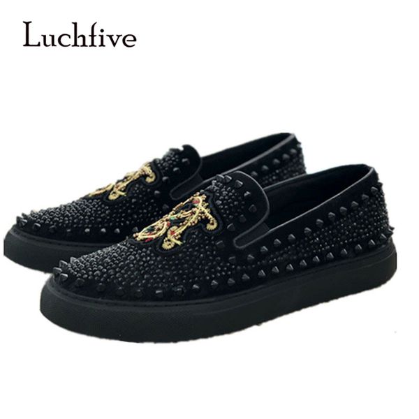 2019 new arrival gold embroidery black loafers flat casual shoes for men studed crystal sneakers leather shoes
2019 new arrival gold embroidery black loafers flat casual shoes for men studed crystal sneakers leather shoes