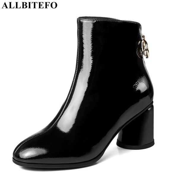allbitefo thick heel genuine leather winter women boots brand high heels ankle boots for women motorcycle size:34-42, Black
allbitefo thick heel genuine leather winter women boots brand high heels ankle boots for women motorcycle size:34-42, Black
