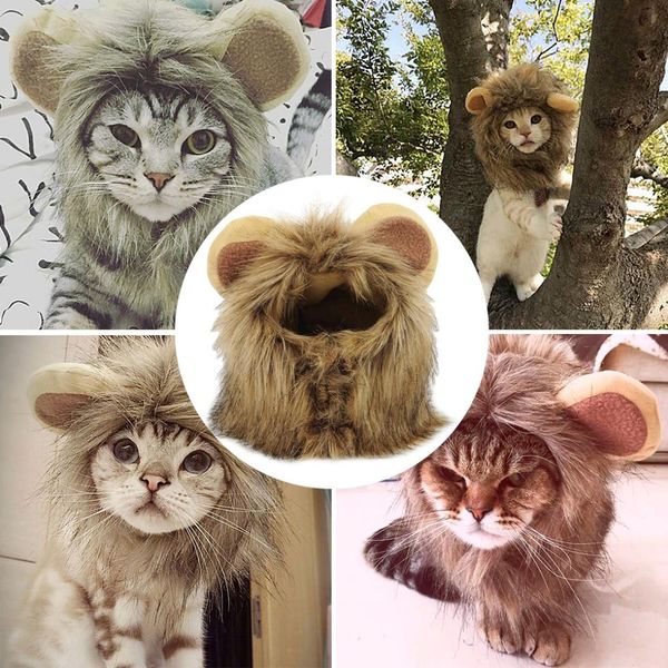 cat fancy dress lions hair mane ears wig for cat halloween christmas party dress up costume with ear pet apparel 
cat fancy dress lions hair mane ears wig for cat halloween christmas party dress up costume with ear pet apparel