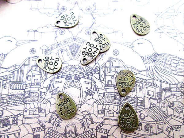 150pcs made for you charms bronze tone tear drop made for you tag charm pendants 8x11mm, Bronze;silver
150pcs made for you charms bronze tone tear drop made for you tag charm pendants 8x11mm, Bronze;silver