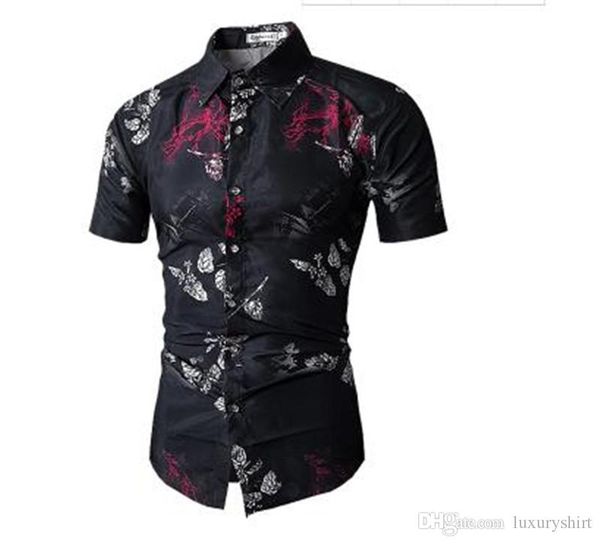 men tshirt designer flower print button novelty tshirt 2020 summer spring short sleeve o neck men clothes, White;black
men tshirt designer flower print button novelty tshirt 2020 summer spring short sleeve o neck men clothes, White;black