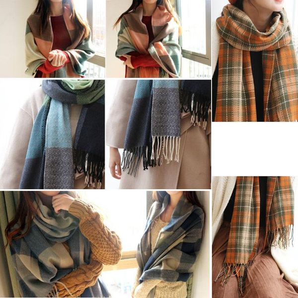 women plaid cashmere scarves with tassel lady winter autumn long scarf female shawl warm plush neckerchie, Blue;gray
women plaid cashmere scarves with tassel lady winter autumn long scarf female shawl warm plush neckerchie, Blue;gray