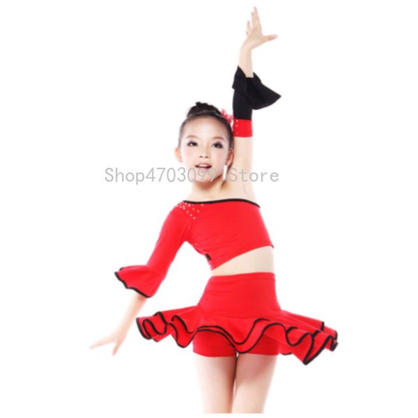 2019 new models girls latin dance costumes children's latin dance wear children practice clothes spring dress, Black;red
2019 new models girls latin dance costumes children's latin dance wear children practice clothes spring dress, Black;red