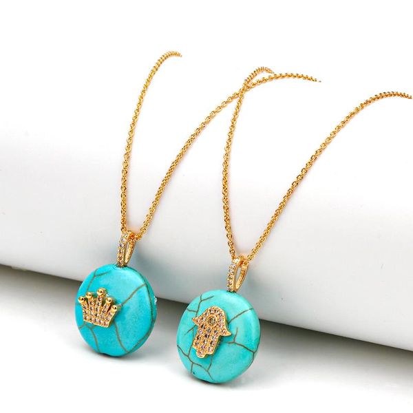 meibeads cz natural stone 20mm green turquoises hamsa hand crown evil eye charms necklaces pendants for women jewelry, Silver
meibeads cz natural stone 20mm green turquoises hamsa hand crown evil eye charms necklaces pendants for women jewelry, Silver