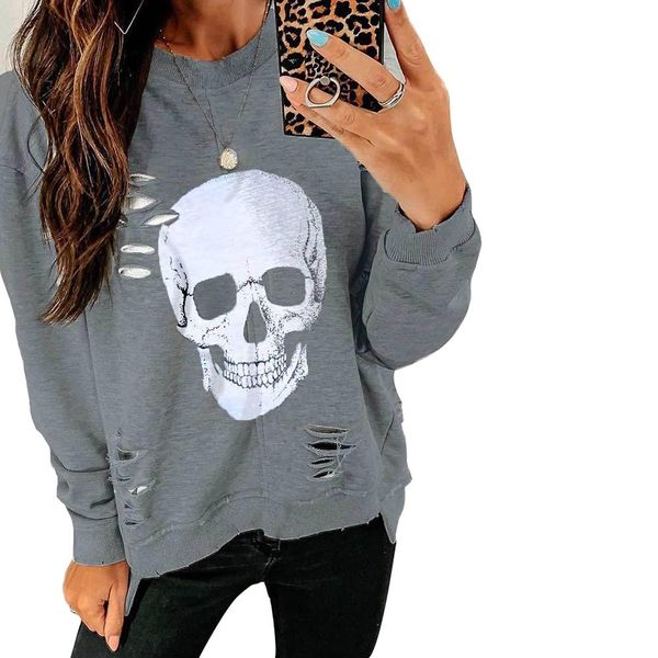 sweatshirt female skull harajuku o neck long sleeve women clothing casual loose cotton ripped female, White
sweatshirt female skull harajuku o neck long sleeve women clothing casual loose cotton ripped female, White