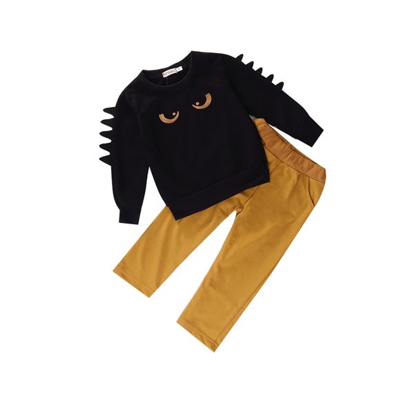 2pcs casual lovely newborn infant baby boys cotton warm long sleeve cartoon pullover black shirt yellow pants outfit fall, White
2pcs casual lovely newborn infant baby boys cotton warm long sleeve cartoon pullover black shirt yellow pants outfit fall, White