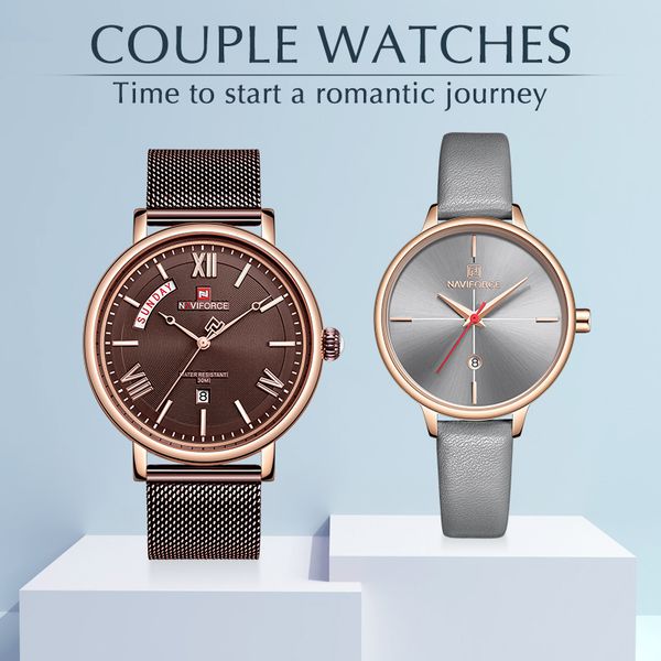 naviofrce couple watches for lovers waterproof quartz watch for male and female fashion casual clock reloj hombre set sale, Slivery;brown
naviofrce couple watches for lovers waterproof quartz watch for male and female fashion casual clock reloj hombre set sale, Slivery;brown