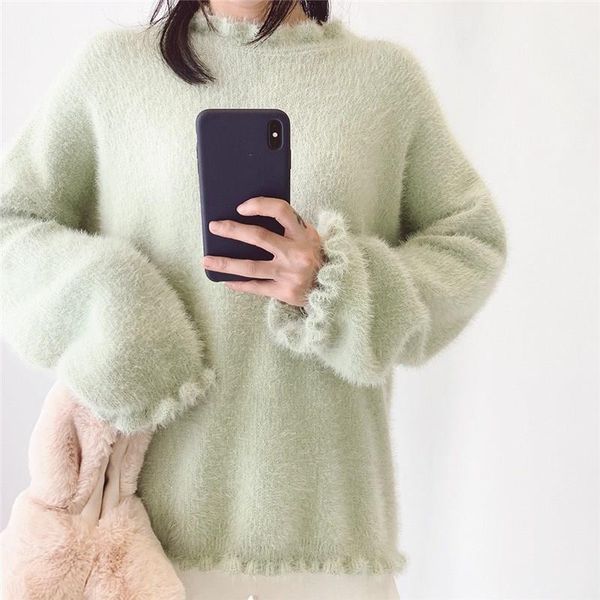 winter korean ladies knitted loose fuzzy sweater pullovers casual loose pink mohair sweater women pullover, White;black
winter korean ladies knitted loose fuzzy sweater pullovers casual loose pink mohair sweater women pullover, White;black