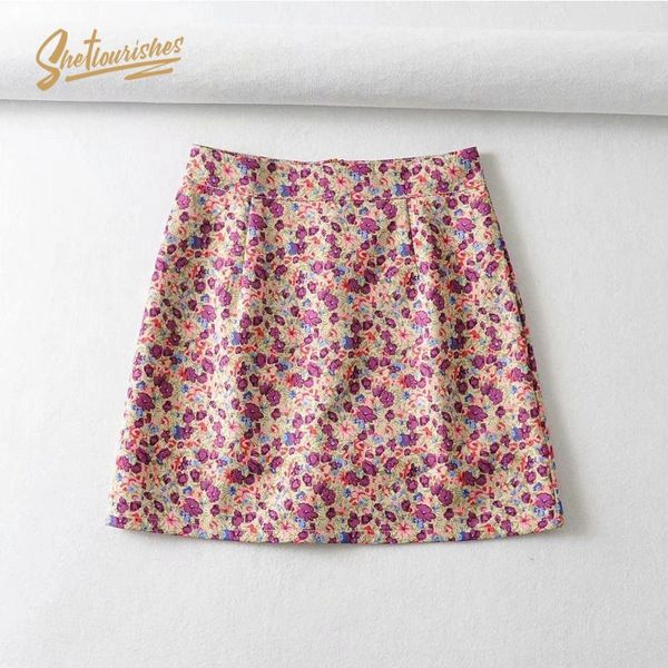 sheflourishes summer female kawaii faldas vintage flower print women short skirt high waist mini skirts slim floral a line, Black
sheflourishes summer female kawaii faldas vintage flower print women short skirt high waist mini skirts slim floral a line, Black