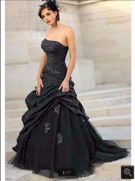 new arrival black gothic a-line wedding dresses 2020 strapless taffeta ruched non white vintage corset wedding gowns robe de mariee
new arrival black gothic a-line wedding dresses 2020 strapless taffeta ruched non white vintage corset wedding gowns robe de mariee