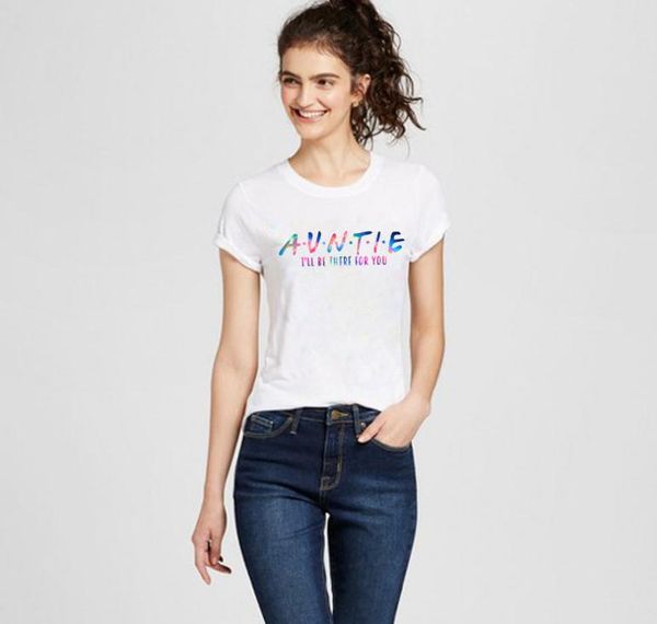 новый а u n t i e я буду там для вас красочные печати hot style с коротким рукавом футболки, White
новый а u n t i e я буду там для вас красочные печати hot style с коротким рукавом футболки, White