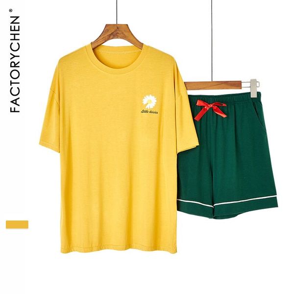 2020 new summer pajamas female round neck contrast color pijama modal short-sleeved cute home service 2 piece set, Black;red
2020 new summer pajamas female round neck contrast color pijama modal short-sleeved cute home service 2 piece set, Black;red