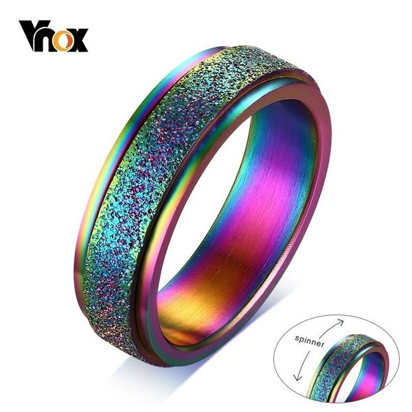 vnox 6mm stainless steel spinner rings for men jewelry sandblast finished, Silver
vnox 6mm stainless steel spinner rings for men jewelry sandblast finished, Silver