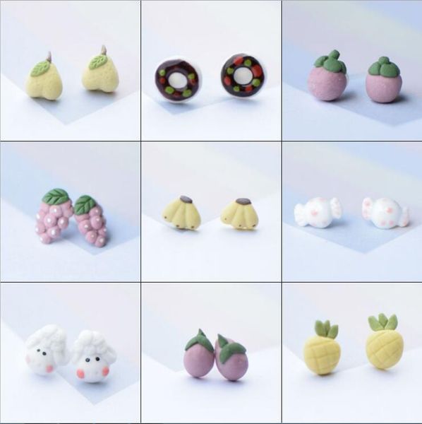 cute cartoon stud earrings for children girls handmade pinkch clip ceramic fruit animal candy earring ear studs jewelry on sale, Golden;silver
cute cartoon stud earrings for children girls handmade pinkch clip ceramic fruit animal candy earring ear studs jewelry on sale, Golden;silver