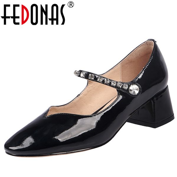 fedonas sweet pumps women spring autumn patent leather casual basic party shoes woman rhinestone decoration round toe pumps, Black
fedonas sweet pumps women spring autumn patent leather casual basic party shoes woman rhinestone decoration round toe pumps, Black