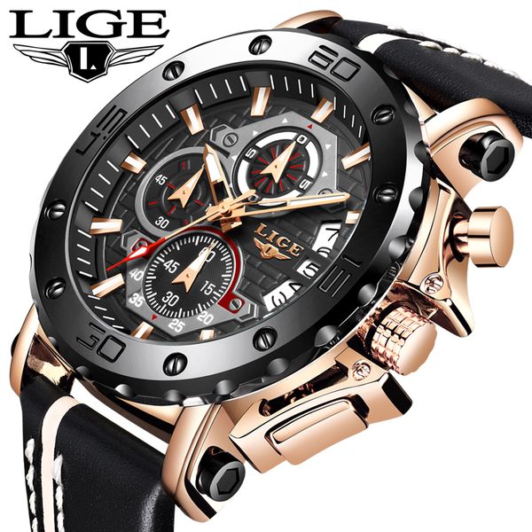 2020 lige mens watches waterproof 24 hour date quartz clock male leather sport wrist watch relogio masculino, Slivery;brown
2020 lige mens watches waterproof 24 hour date quartz clock male leather sport wrist watch relogio masculino, Slivery;brown