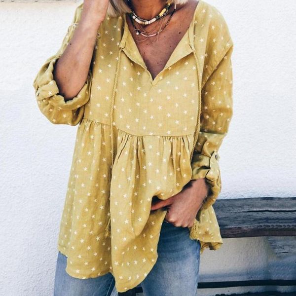 puimentiua women's clothing 2020 summer stars print women's blouses casual long-sleeved shirt blusas women loose plus size tunic, White
puimentiua women's clothing 2020 summer stars print women's blouses casual long-sleeved shirt blusas women loose plus size tunic, White