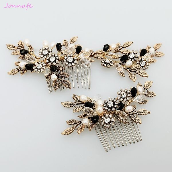 jonnafe vintage gold leaf flower hair comb pearl bridal hair jewelry handmade wedding accessories combs women headwear, Golden;white
jonnafe vintage gold leaf flower hair comb pearl bridal hair jewelry handmade wedding accessories combs women headwear, Golden;white