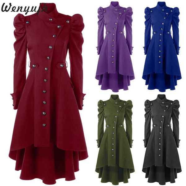 wenyujh women autumn winter long medieval trench black stand collar gothic coat female button outerwear tunic elegant coat, Tan;black
wenyujh women autumn winter long medieval trench black stand collar gothic coat female button outerwear tunic elegant coat, Tan;black