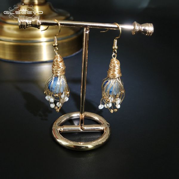 glseevo natural fresh water pearl kyanite handmade drop earring for women vintage dangle earrings wedding luxury jewelry ge0588 cj191202, Golden
glseevo natural fresh water pearl kyanite handmade drop earring for women vintage dangle earrings wedding luxury jewelry ge0588 cj191202, Golden