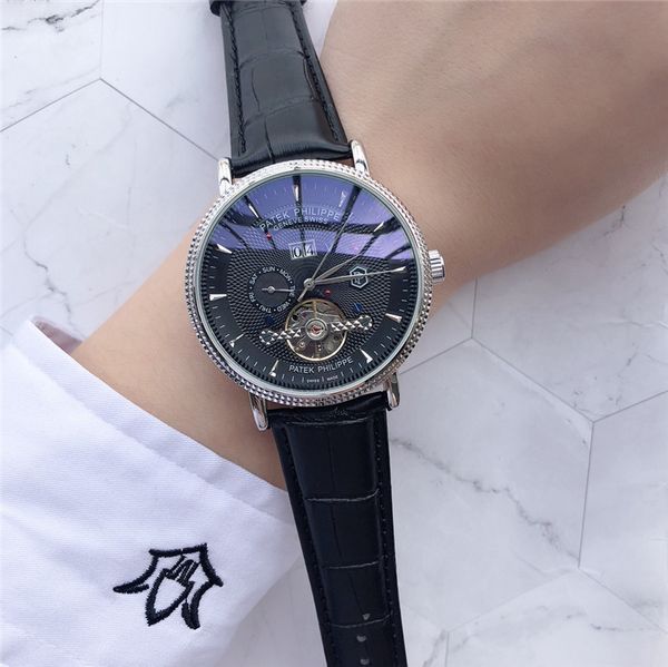 pateks watch men automatic luxury waterproof watches silver strap blue stainless mens mechanical wristwatch day date dg5, Black;brown 
pateks watch men automatic luxury waterproof watches silver strap blue stainless mens mechanical wristwatch day date dg5, Black;brown