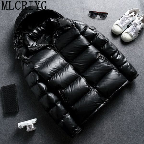 men's 90% white duck down jacket hooded winter jacket for men thick short puffer coat man windproof parka casaco masculino, Black
men's 90% white duck down jacket hooded winter jacket for men thick short puffer coat man windproof parka casaco masculino, Black