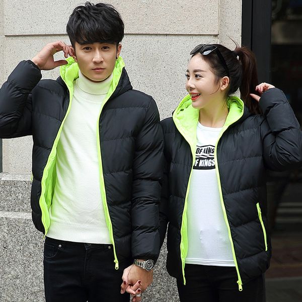 2016 winter new style korean-style fashion couples hooded slim fit thick down jacket cotton-padded clothes coat, Black
2016 winter new style korean-style fashion couples hooded slim fit thick down jacket cotton-padded clothes coat, Black