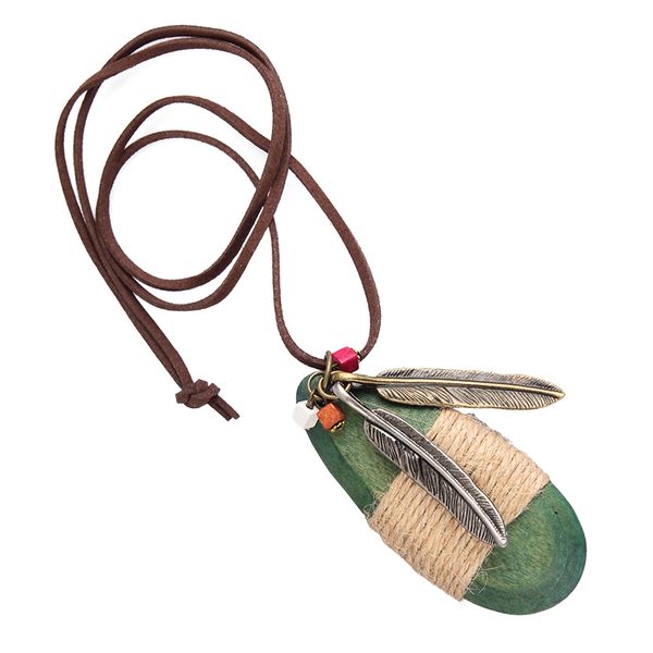 ethnic style feather necklace charm waterdrop pendant chain choker pu leather rope for women ladies, 32 inch - green, Silver
ethnic style feather necklace charm waterdrop pendant chain choker pu leather rope for women ladies, 32 inch - green, Silver