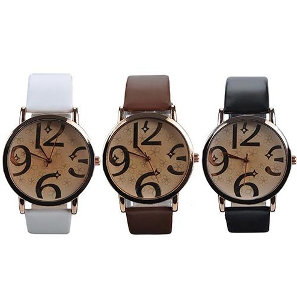 fashion big arabic numerals analog faux leather band quartz wrist watch watch women zegarek damski, Slivery;brown
fashion big arabic numerals analog faux leather band quartz wrist watch watch women zegarek damski, Slivery;brown