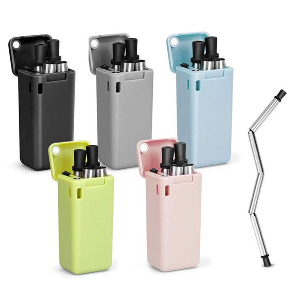 foldable drinking straws reusable stainless steel telescopic straw portable for drinking
foldable drinking straws reusable stainless steel telescopic straw portable for drinking