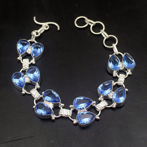 amazing natural unique bluez 925 sterling silver women links chain bracelet 8 inch h558, Black
amazing natural unique bluez 925 sterling silver women links chain bracelet 8 inch h558, Black