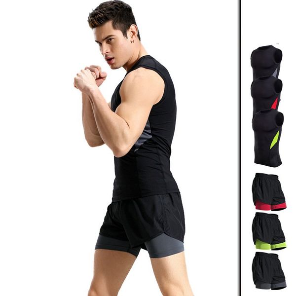 summer men sportswear sweatsuit quickly dry elastic sleeveless sweatshirt sport short casual jogger workout running clothes, Black;blue
summer men sportswear sweatsuit quickly dry elastic sleeveless sweatshirt sport short casual jogger workout running clothes, Black;blue