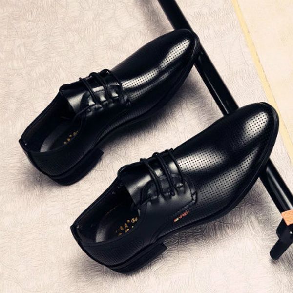 summer men's leather shoes men hollow breathable mesh eyes business formal sandals soft skin holes pointed summer men's shoes, Black
summer men's leather shoes men hollow breathable mesh eyes business formal sandals soft skin holes pointed summer men's shoes, Black