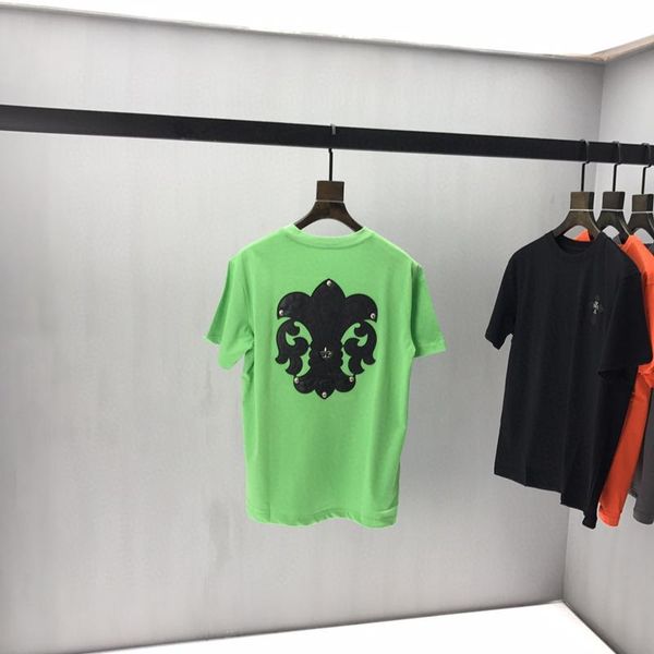 2020 spring summer hollywood luxury europe leather cross metal flower decoration breathable tee tshirt men women short sleeve t shirt, White;black
2020 spring summer hollywood luxury europe leather cross metal flower decoration breathable tee tshirt men women short sleeve t shirt, White;black