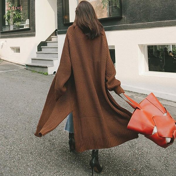 vintage korean cardigan women autumn winter coat pockets slit long sleeve plus size thick femme sweater pull knitted, White;black
vintage korean cardigan women autumn winter coat pockets slit long sleeve plus size thick femme sweater pull knitted, White;black