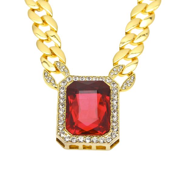 wholesale-hip hop iced out red rhinestone necklace full stone miami cuban link chain necklace vintage men women jewelry for party, Silver
wholesale-hip hop iced out red rhinestone necklace full stone miami cuban link chain necklace vintage men women jewelry for party, Silver