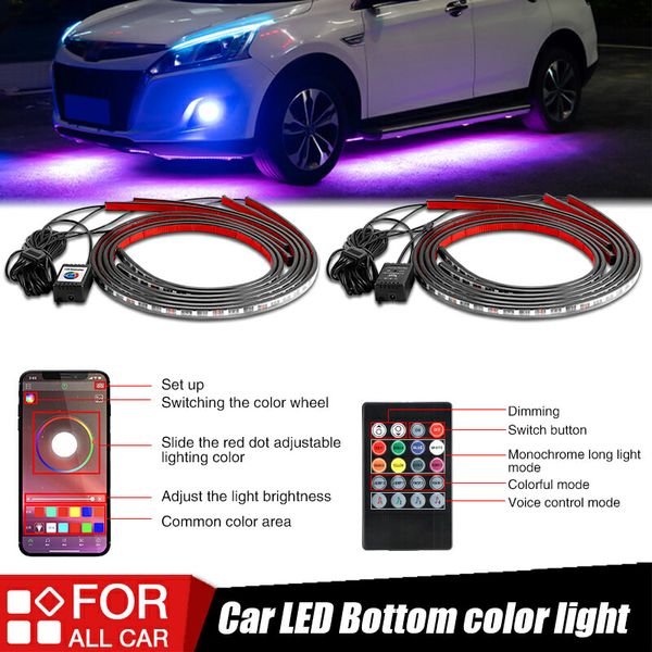 racbox 4pcs/set car underglow led strip light flexible rgb decorative atmosphere lamp remote app voice control color neon light
racbox 4pcs/set car underglow led strip light flexible rgb decorative atmosphere lamp remote app voice control color neon light