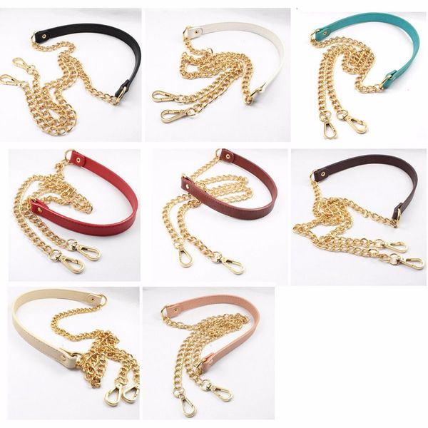 120cm (diy 60cm -160cm) gold chain shoulder bag replacement straps colorful pu leather purse handles for handbags holder belt, Black
120cm (diy 60cm -160cm) gold chain shoulder bag replacement straps colorful pu leather purse handles for handbags holder belt, Black