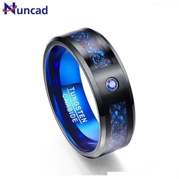 nuncad 2.3mm thick fashion men's blue tungsten steel ring inlaid black dragon for wedding jewelry gift t048r, Silver
nuncad 2.3mm thick fashion men's blue tungsten steel ring inlaid black dragon for wedding jewelry gift t048r, Silver