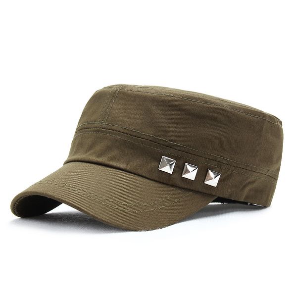 hat men's outdoor leisure military hat fashion korean cotton flat hat men and women casual shopping rivet baseball cap, Blue;gray
hat men's outdoor leisure military hat fashion korean cotton flat hat men and women casual shopping rivet baseball cap, Blue;gray