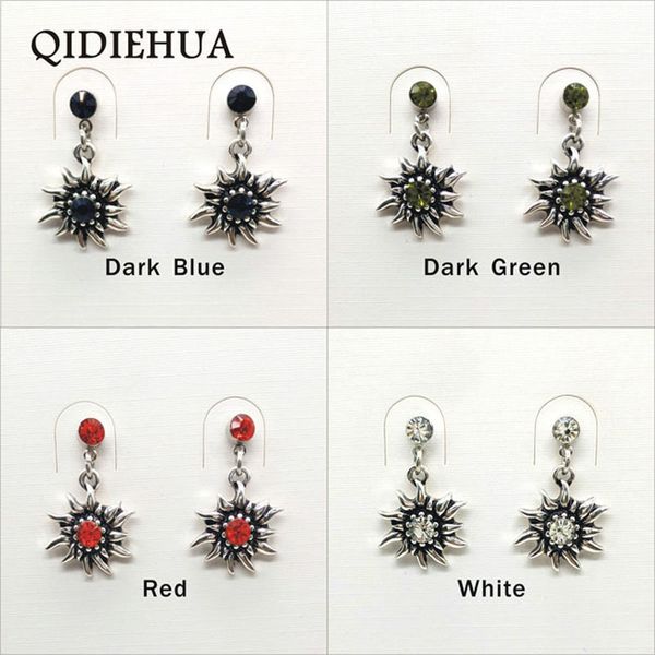 qidiehua 2 pair/bag cute romantic multicolor crystal flower drop earrings women vintage tibetan silver edelweiss earrings gifts
qidiehua 2 pair/bag cute romantic multicolor crystal flower drop earrings women vintage tibetan silver edelweiss earrings gifts