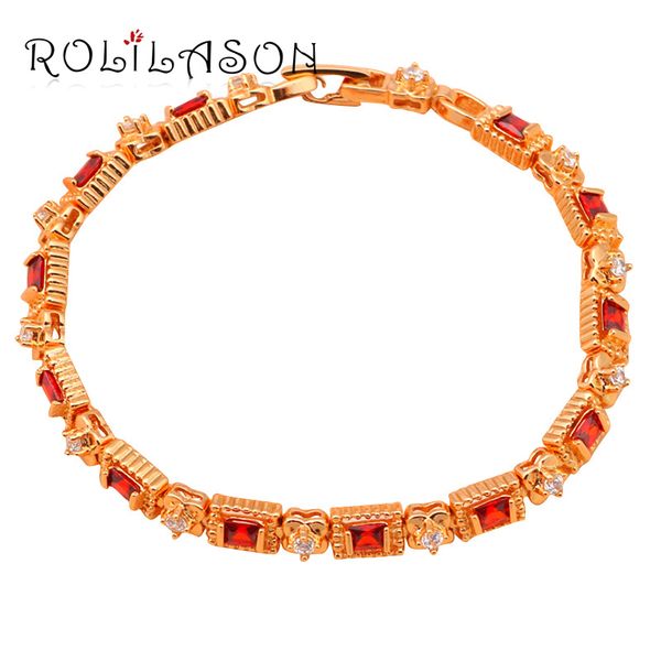 rolilason square cut red crystal zircon and flower pattern golden bracelet royal health nickel lead fashion jewelry tb608, Black
rolilason square cut red crystal zircon and flower pattern golden bracelet royal health nickel lead fashion jewelry tb608, Black