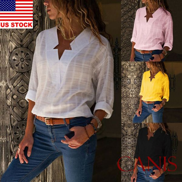 fashion cool women's t-shirt casual loose v-neck long sleeve shirt chiffon shirts new female t-shirts, White
fashion cool women's t-shirt casual loose v-neck long sleeve shirt chiffon shirts new female t-shirts, White
