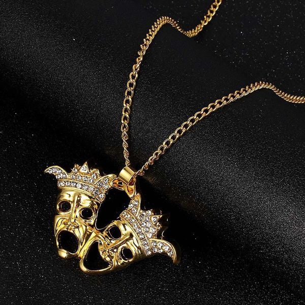personalized gold clown mask pendant necklaces women men hip hop jewelry punk style rhinestone long chain hiphop necklace, Silver
personalized gold clown mask pendant necklaces women men hip hop jewelry punk style rhinestone long chain hiphop necklace, Silver