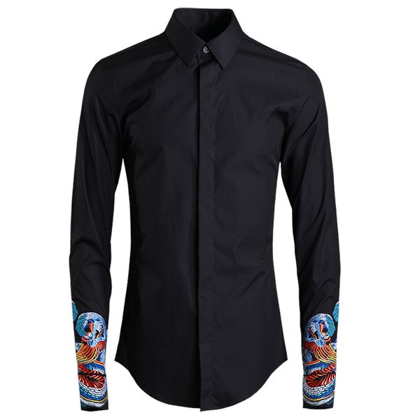 2019 new men shirt long sleeve streetwear ropa de hombre men clothes plus size mens dress shirts, White;black
2019 new men shirt long sleeve streetwear ropa de hombre men clothes plus size mens dress shirts, White;black