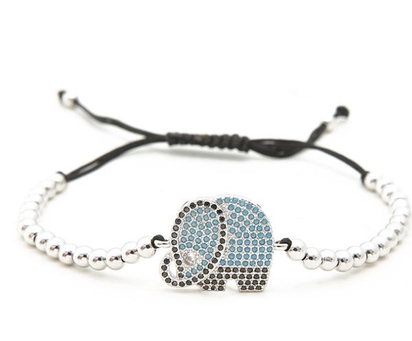 gold silver micro pave cz cubic zirconia rope adjusted copper beads bracelet fg354 elephant charm braided bangles, Black
gold silver micro pave cz cubic zirconia rope adjusted copper beads bracelet fg354 elephant charm braided bangles, Black