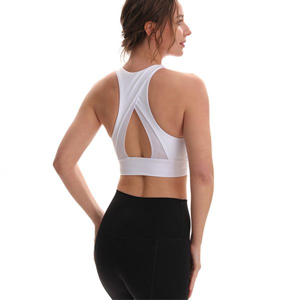 gym clothing removable cups sports bras back triangle net yarn patchwork hollow out fitness bra female training quick-drying yoga, White;black
gym clothing removable cups sports bras back triangle net yarn patchwork hollow out fitness bra female training quick-drying yoga, White;black