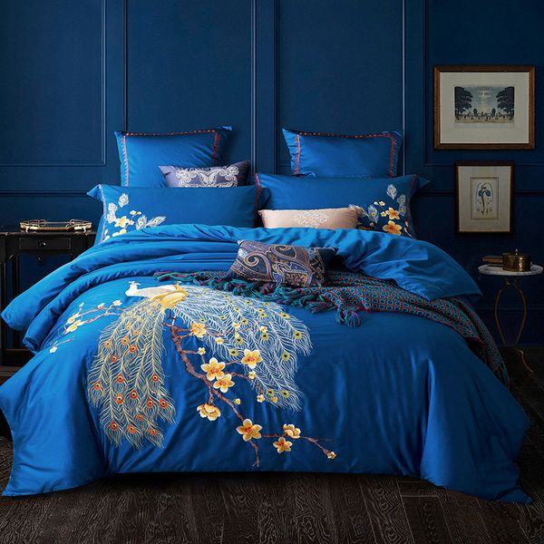 embroidered egyptian cotton bedding sets king size flat bed sheet pillowcases duvet cover set blue bed set
embroidered egyptian cotton bedding sets king size flat bed sheet pillowcases duvet cover set blue bed set