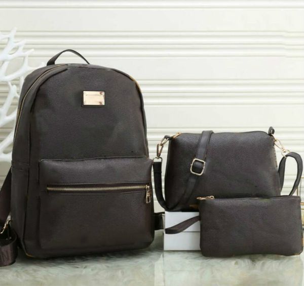 designer women backpack luxury school bags fashion lady large capacity travel bag backpack three-piece bag/7
